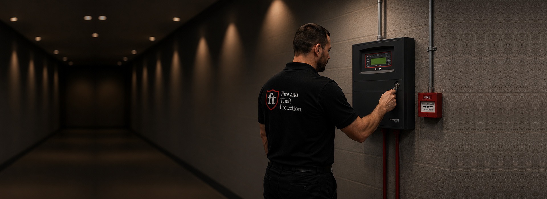Commercial fire alarm control panel and detector